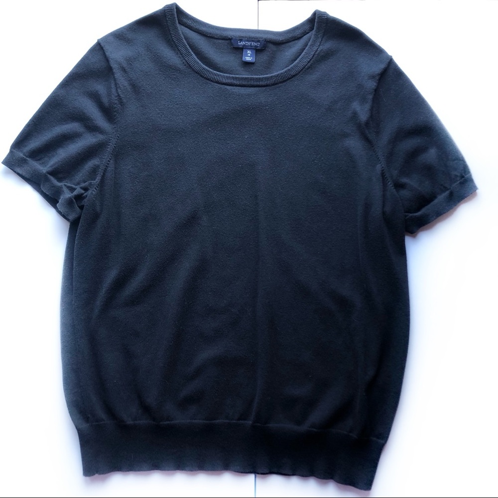 Lands’ End Supima Black Women’s Top XL